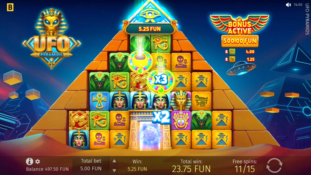 UFO Pyramids - Free Spins